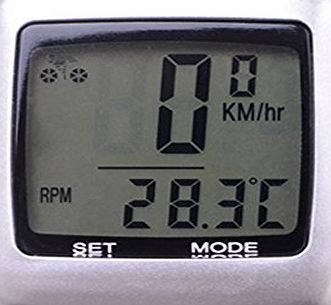 REN ZHONG CYCLING CLOTHING IM53 Fashion Cycling Wireless Bike Bicycle Cycling LCD Computer Speedometer Odometer Waterproof Silver