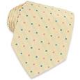 Renato Balestra Ivory Geometric Woven Silk Tie