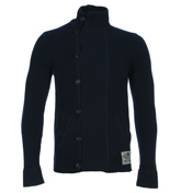 Navy Button Fastening Cardigan