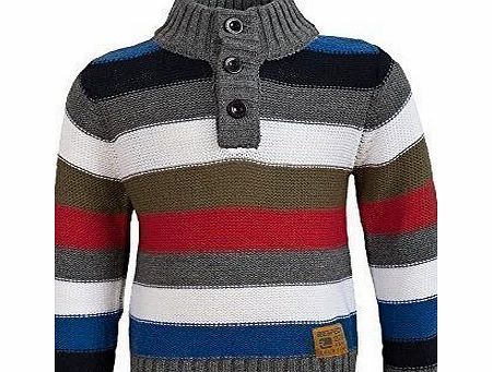 Respect Boys Knitted Stripe Long Sleeve Jumper, 4 Years