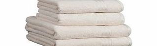 Four ivory Egyptian cotton bath sheets