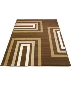 Retro Blocks Rug - Chocolate - 120 x 170cm