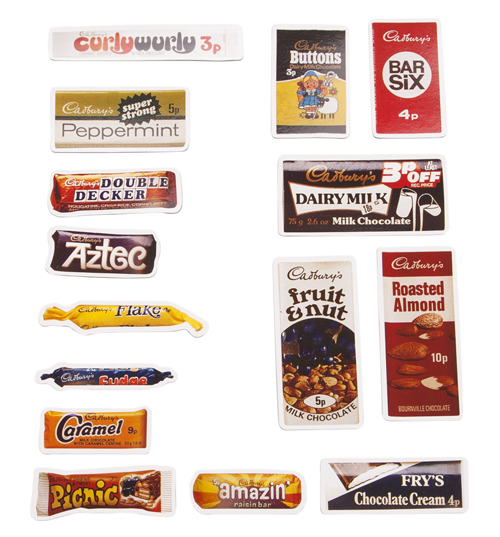 Cadburys Chocolate Bar Magnet Set