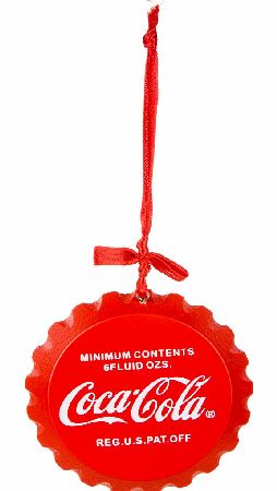 Retro Coca-Cola Wood Crown Hanging Ornament