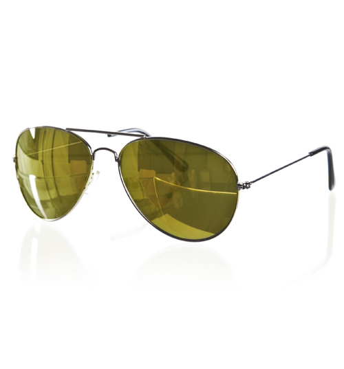 Mirror Lens Aviator Sunglasses