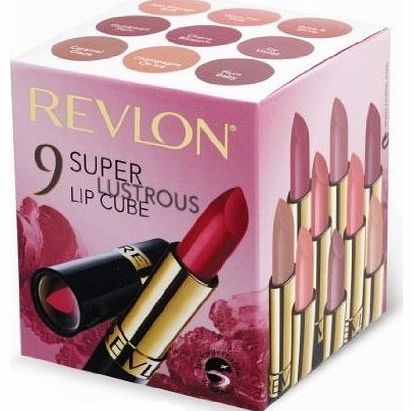 Revlon  9 SUPER LUSTROUS LIP CUBE - 9 LIPSTICKS