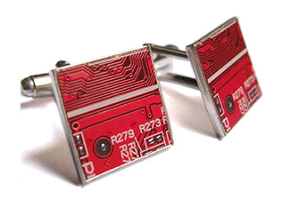 Revolve Recycled Circuit Board Cufflinks