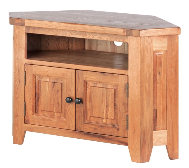 Oak Corner TV Cabinet