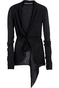 Rick Owens Lilies Asymmetrical Jersey Cardigan