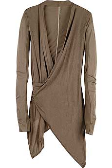 Rick Owens Lilies Jersey Shawl Cardigan