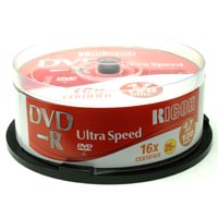 Ricoh DVD-R 16x Branded in 25 Cake