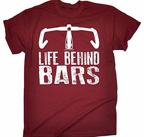 LIFE BEHIND BARS - CYCLING - RIDE LIKE THE WIND (M - MAROON) NEW PREMIUM LOOSE FIT T-SHIRT - slogan funny clothing joke novelty vintage retro t shirt top mens ladies womens girl boy men women tshirt t