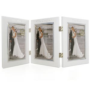 Ring Couple Kiss Triple 4 x 6 Photo Frame