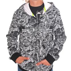 rip curl Boys Old School Stick Zip Hoody - White