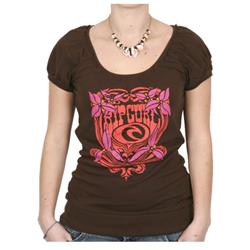 Ladies Bird Of Paradise Top - Coffee Bean