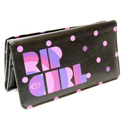 Ladies Dots Purse - Solid Black