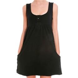 Ladies London Organic Dress - Solid Black