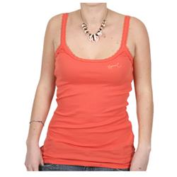 Ladies Tropicalia Lace Top - Hot Coral