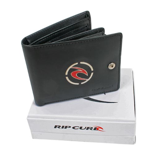 Mens Rip Curl Bullet Leather Wallet F90 Black