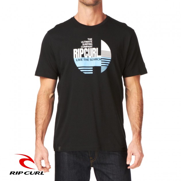 Mens Rip Curl Dimension T-Shirt - Black