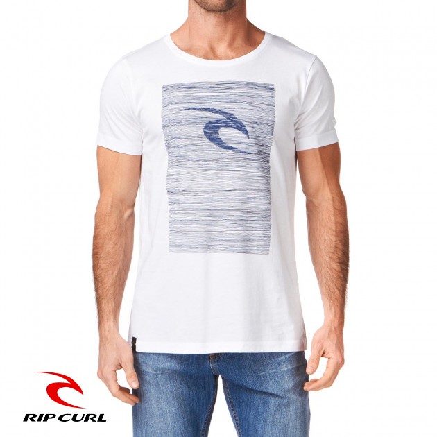 Mens Rip Curl Engraved S/S T-Shirt - Optical