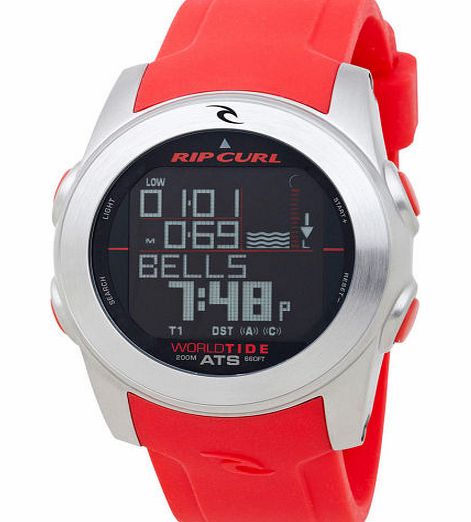 Rip Curl Mens Rip Curl Pipeline World Tide Watch - Red