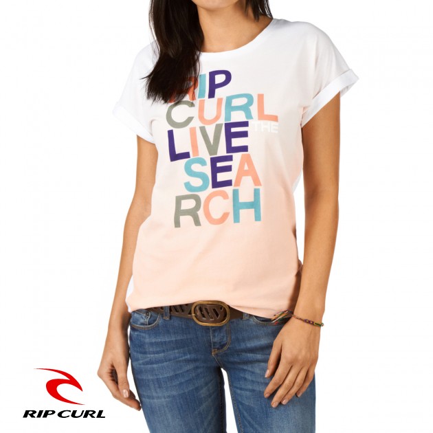 Womens Rip Curl Jill T-Shirt - White/Georgia