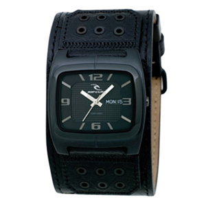 Ripcurl Mens Ripcurl Magnam Leather Watch. Black