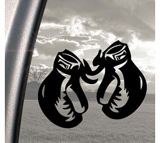 Ritrama BOXING GLOVES Black Decal Car Truck Bumper Window Sticker