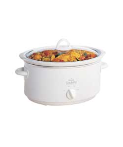 3.5L White Crock Pot Slow Cooker