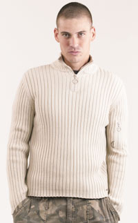 1/2 zip funnel neck sweater