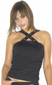 eyelets strap top (black)