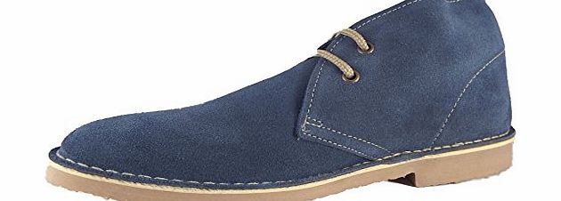Roamer Womens Ladies 2 Eyelet Suede Leather Desert Boots Navy Blue UK 6