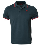 Blue Deep-Red Polo Shirt