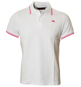 Kappa White-Fuxia Fluo Polo Shirt