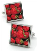 Robert Charles Strawberry Cufflinks by