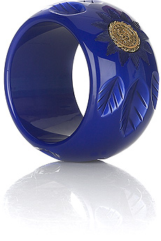 Roberto Cavalli Floral engraved bangle