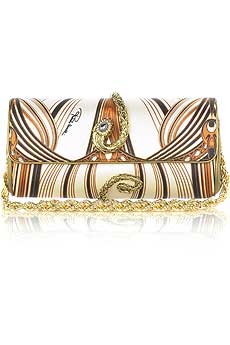 Satin serpent clutch