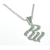 RocaWear Women RocaWear white gold flame logo chain