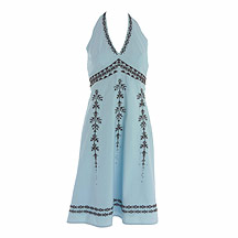 Rocha.John Rocha Light blue embroidered dress