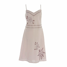 Rocha.John Rocha Pink linen embellished dress