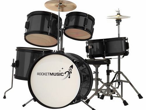 DKJ02BK 5 Piece Junior Drum Kit - Black