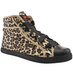 Female Screamout Leopard Fabric Upper Casual in Beige and Brown