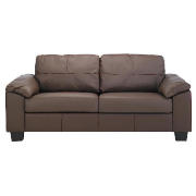 Rocky Large Leather Sofa, Chocolate