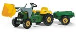 John Deere Pedal Tractor, Loader and Trailer