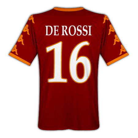 Roma Kappa 2010-11 Roma Kappa Home Shirt (De Rossi 16)