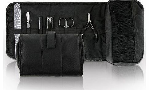 Black Manicure Nail Tool Storage Roll