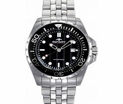 Rotary Mens Aquaspeed Steel Black Watch