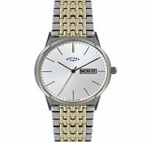 Rotary Mens Two Tone Steel Bracelet Watch