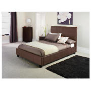 Rouen King Bedstead, Choc Faux Suede